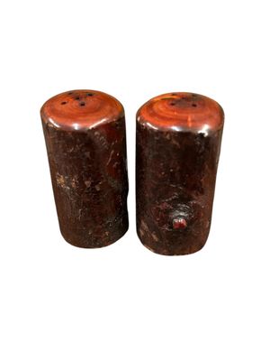 Vintage Wood Salt and Pepper Shakers
