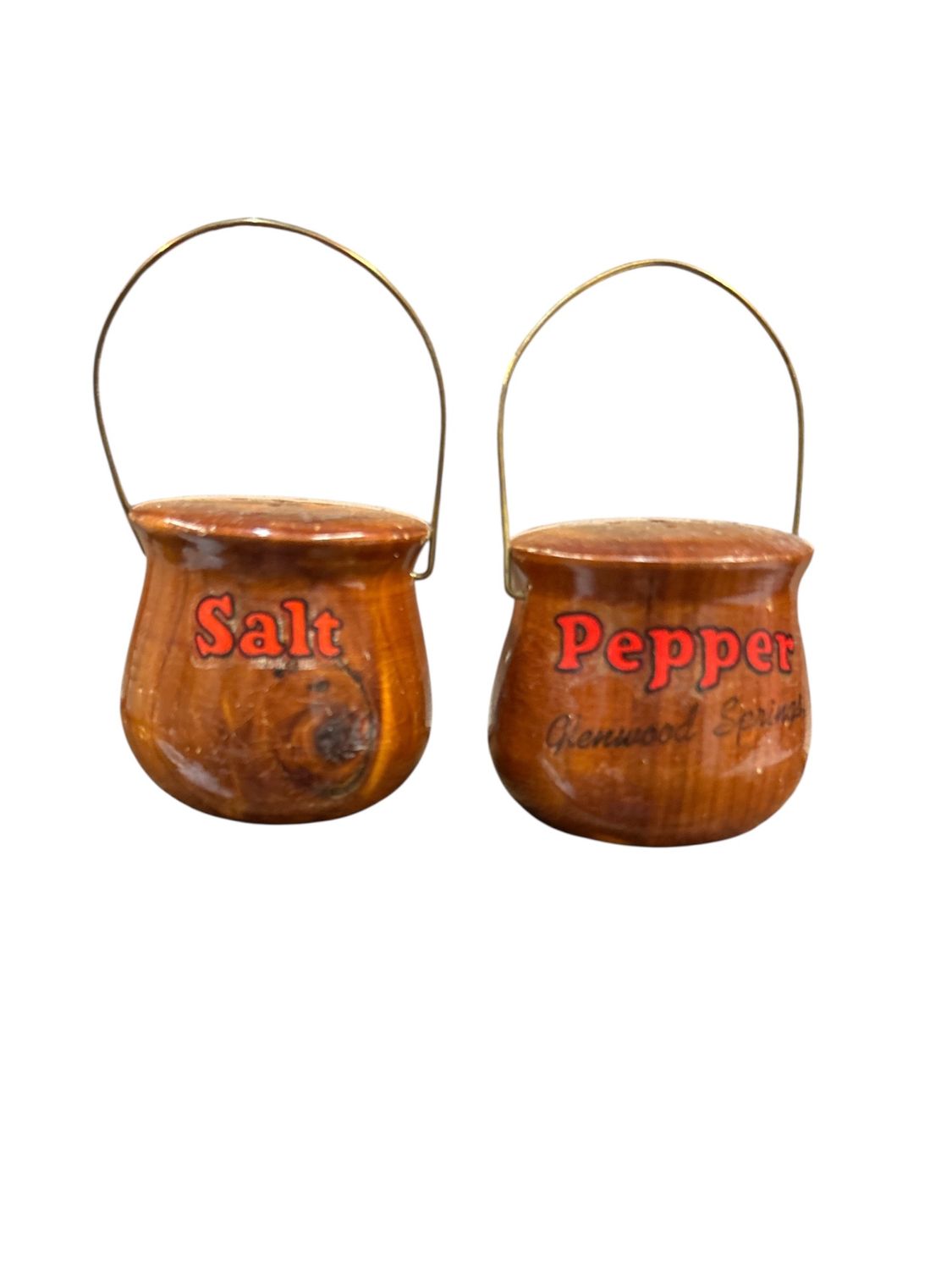 Wooden Pot Salt &amp; Pepper Shaker