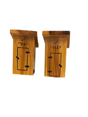 Wooden Salt &amp; Pepper Shakers