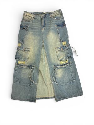 Fashion Nova Cargo Jean Skirt