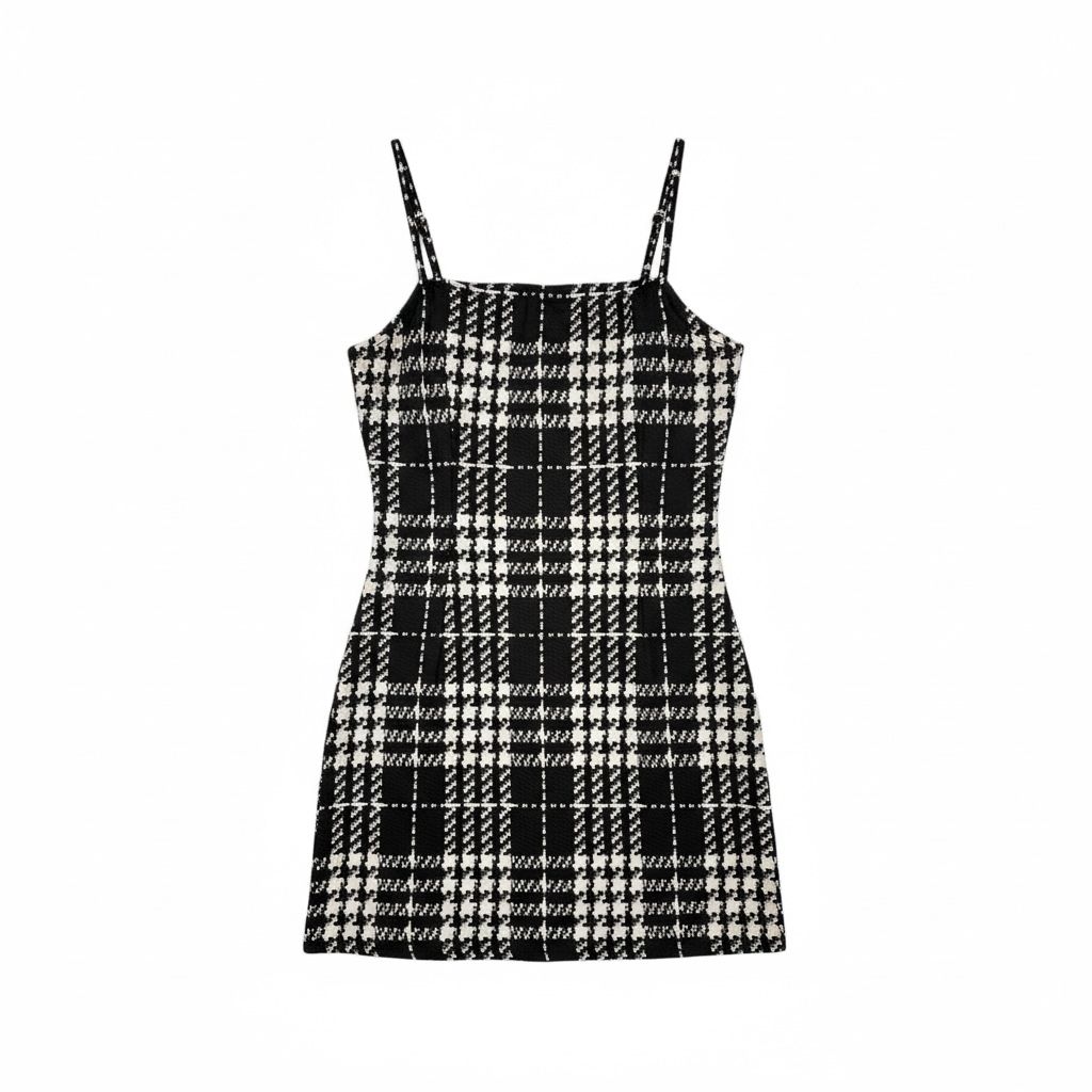 Plaid Bodycon Mini Dress