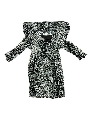 Papillon Black and White Leopard Dress