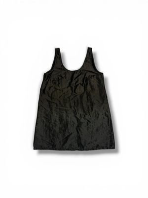 Zara Satin Effect Shiny Black Relaxed Fit Shirt Dress