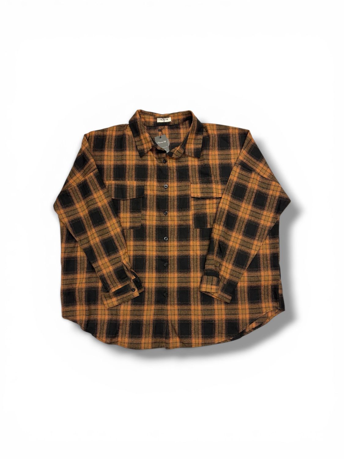 Blooming Jelly Flannel Shirts Plaid Shacket Long Sleeve Collared
