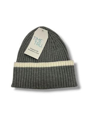 Time and Tru Grey/White Beanie