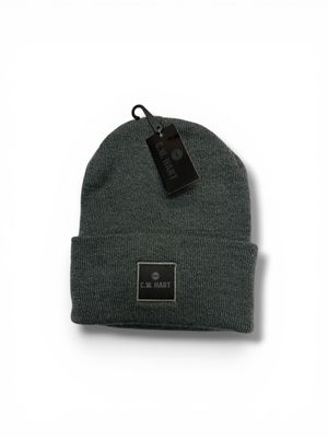 C.W. Hart Men's Acrylic Watch Cap Cuffed Grey Beanie