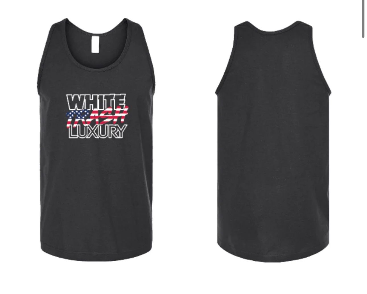 White Trash Luxury Tank, Color: RED/WHT/BLUE, Size: MED