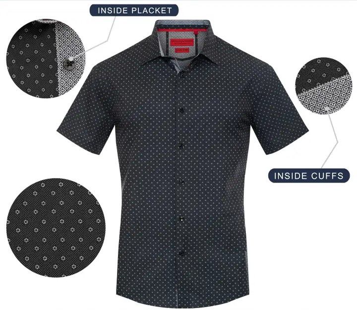 American Breed Button Up, Color: BLK, Size: SM