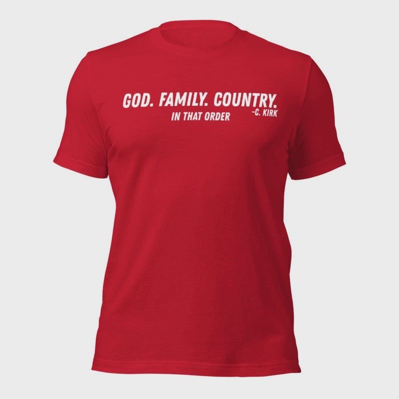 God.Family.Country Tee, Size: MED