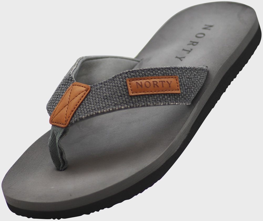 Norty's Flip Flops, Color: GRY, Size: 8