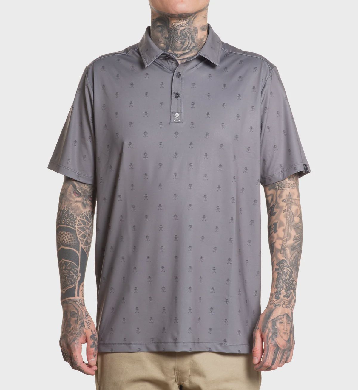 Sullen Golf Badge Polo, Color: GRY, Size: Lrg