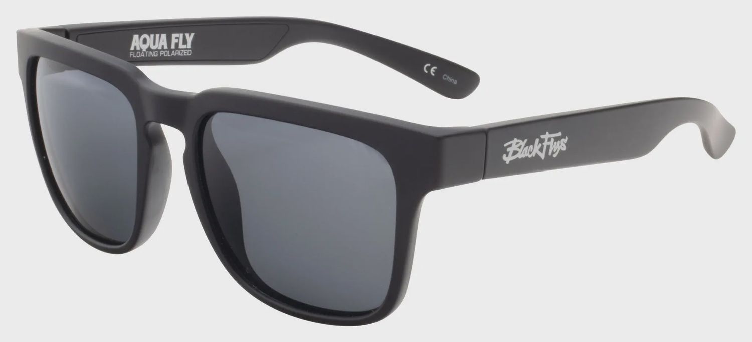 Aqua Fly Floating Sunglasses Polarized, Color: MATTE BLK/SMK LENS