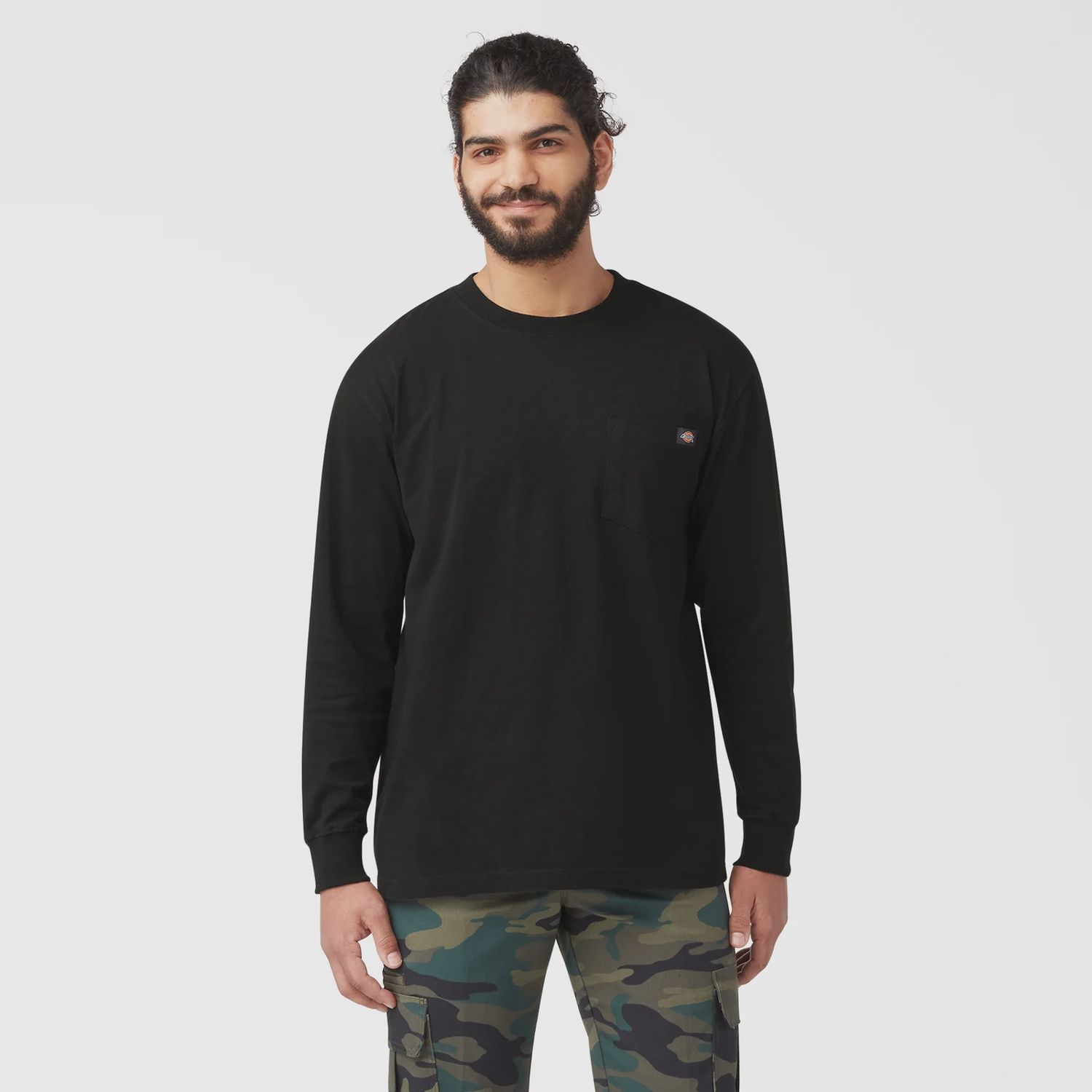 Dickies Heavyweight LS, Color: BLK, Size: L