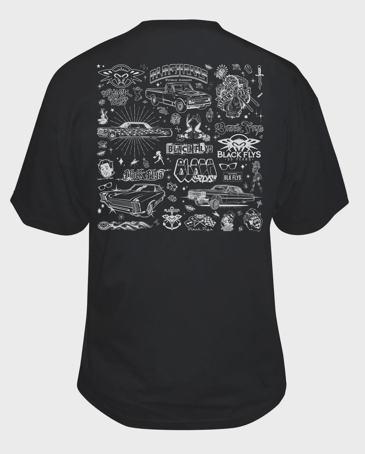 Black Flys 35th Anniv Tee, Size: M