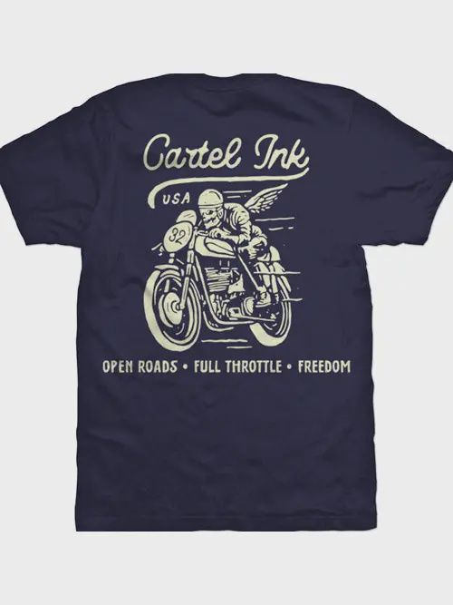 Open Roads Tee, Color: NAVY, Size: M