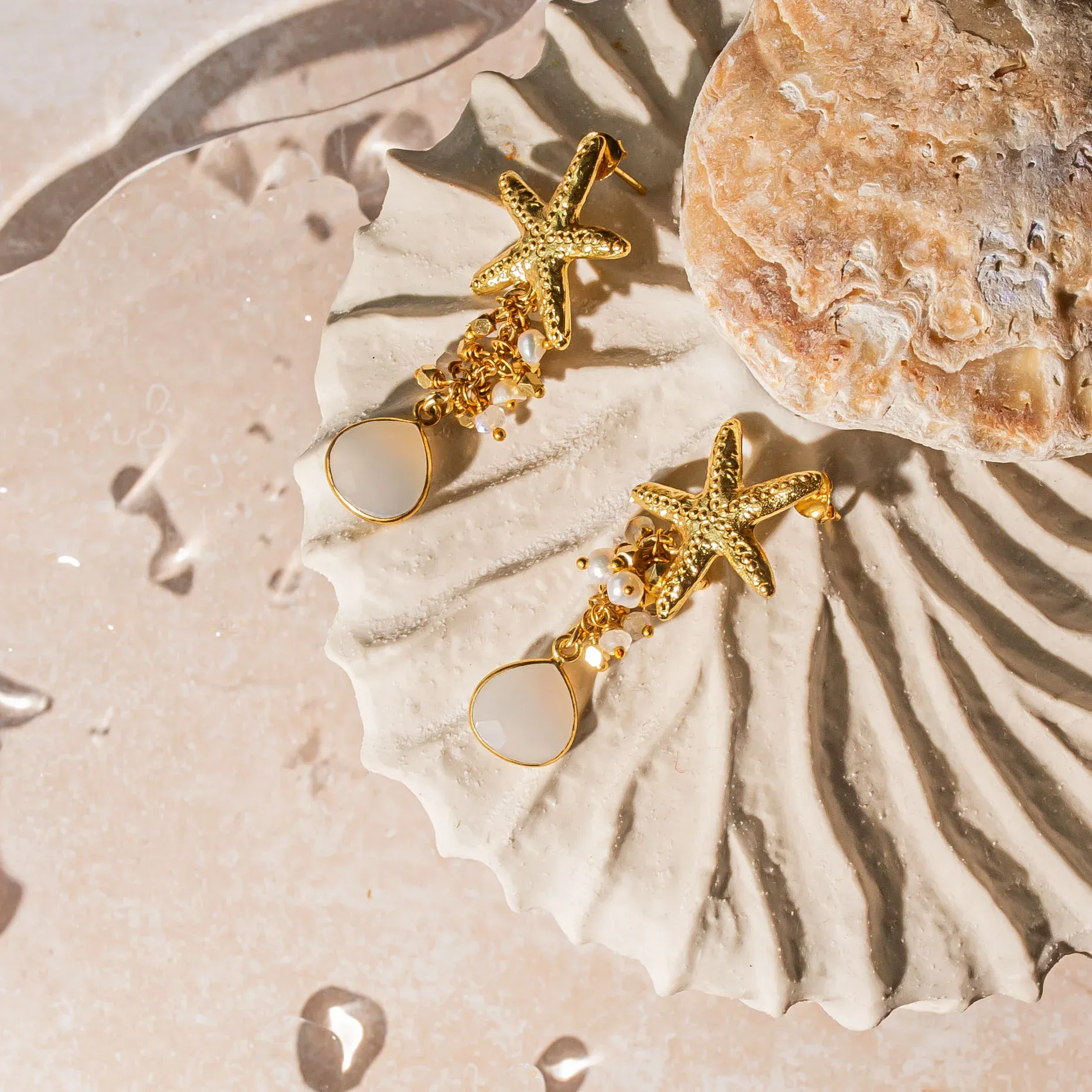 Andrea Earrings White