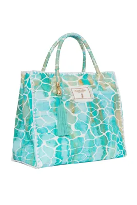 Barbados Beach Bag Aqua Pebbles