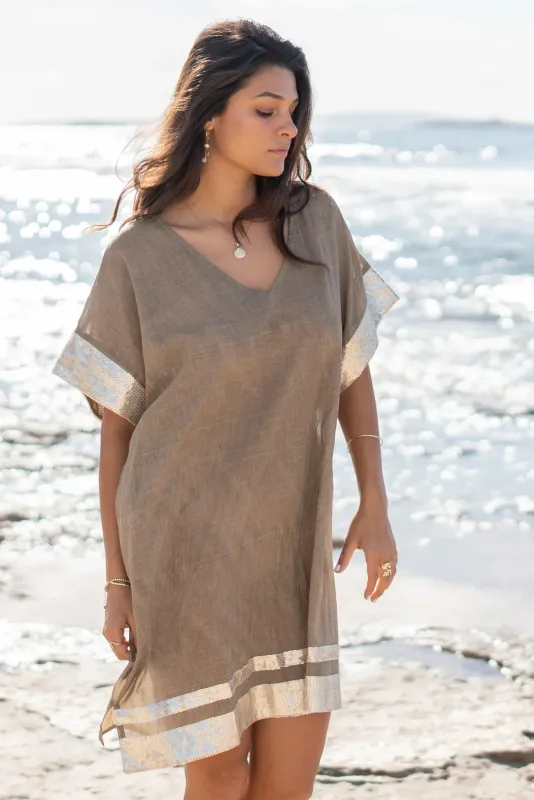 Jada Flo Short Kaftan Taupe