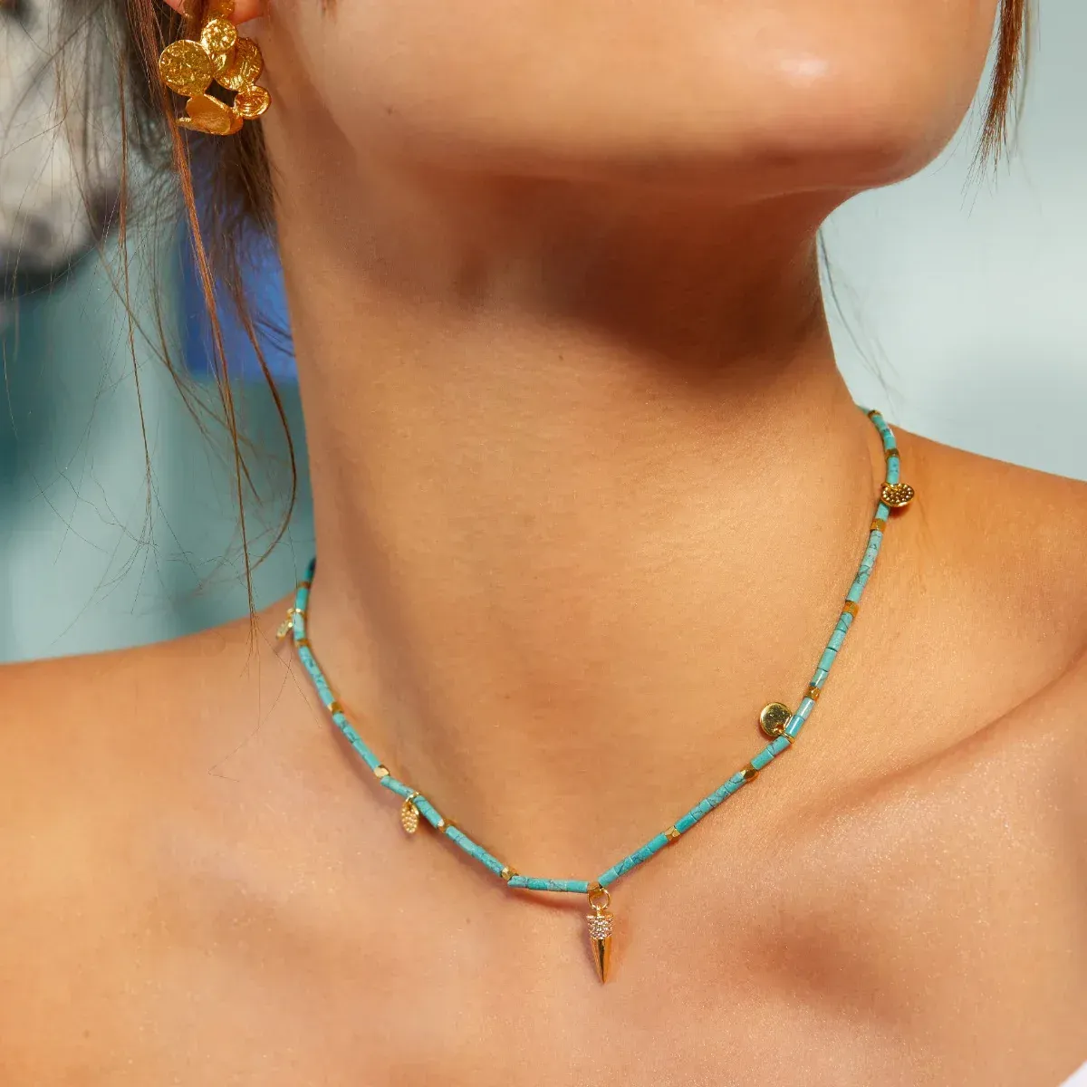 Marta Aqua Choker Necklace