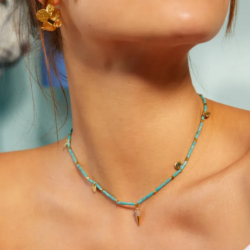 Marta Aqua Choker Necklace