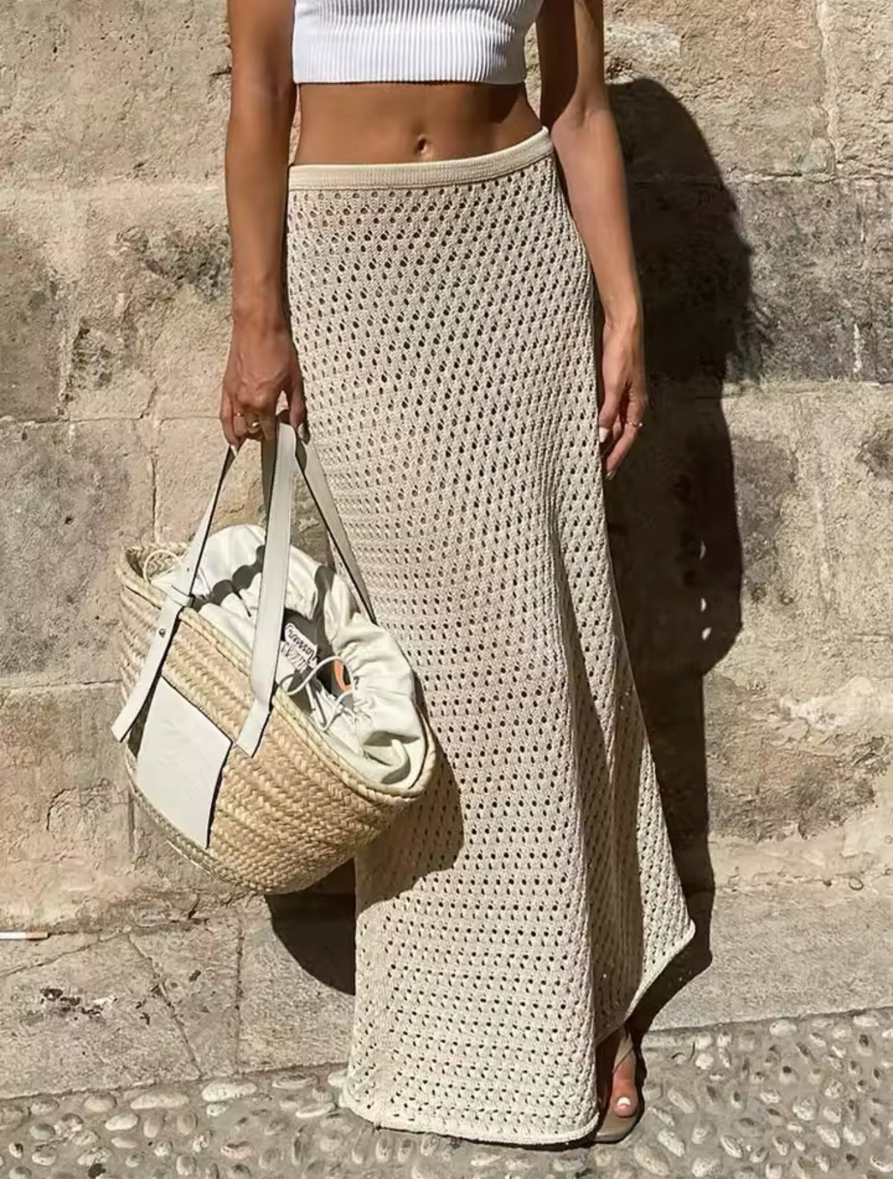 Palma Crochet Maxi Skirt