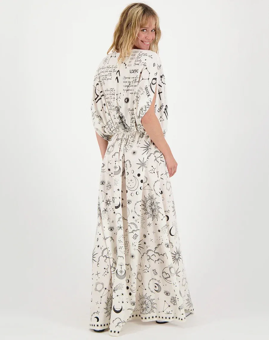 Rose Kaftan Dress Zodiac