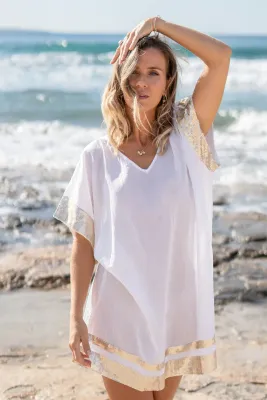 Short Jada Kaftan White Short Jada Kaftan White