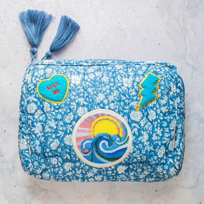 Wanderlust Washbag Blue