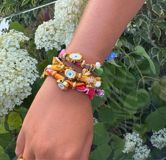 Multi colour Eye Bandana bracelet