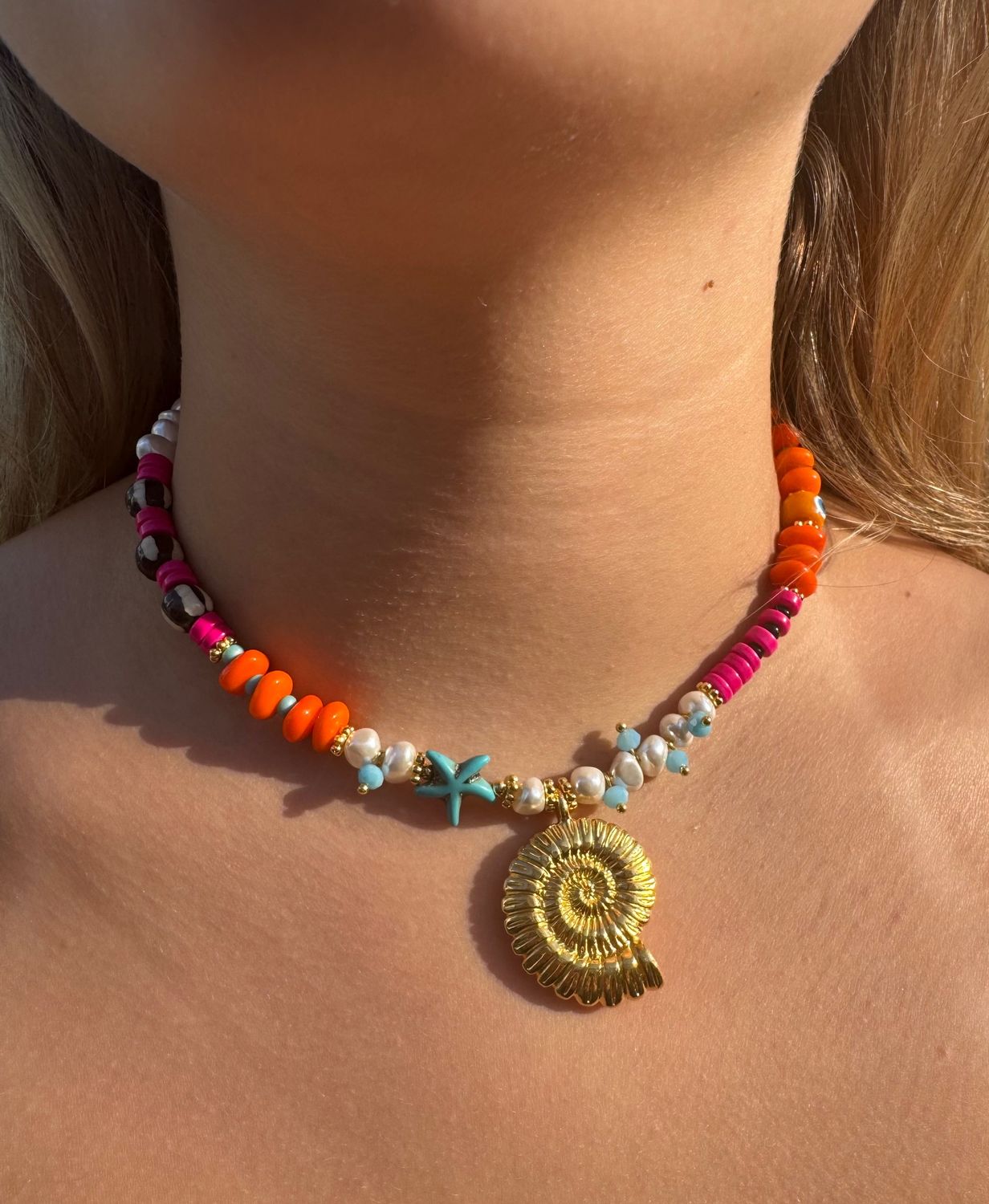 Neon Shell Necklace