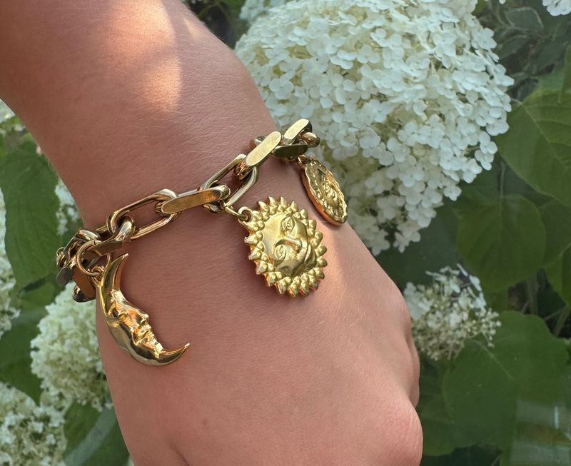 Sun And Moon Charm Bracelet