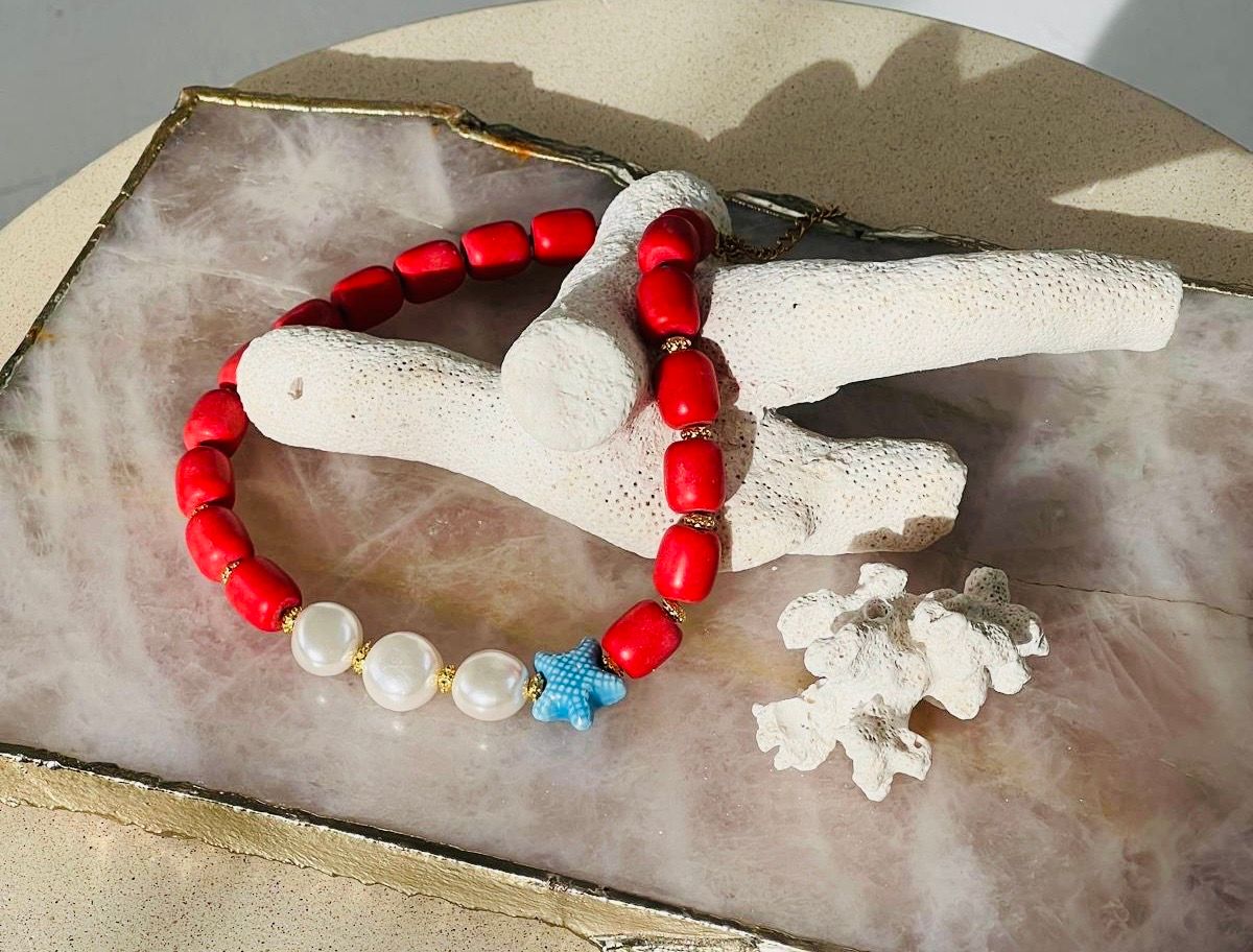 Red Star Fish Necklace