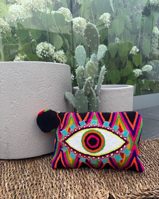 Black Greek Eye clutch