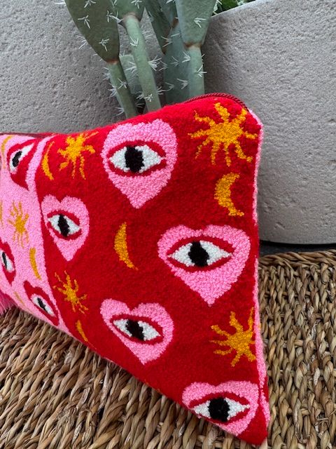 Red Pink Heart clutch
