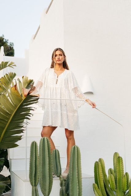 Jaase Leora White Mini Dress