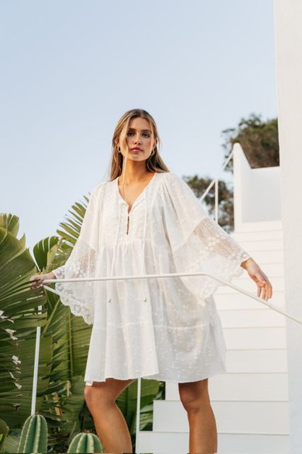 Jaase Leora White Mini Dress