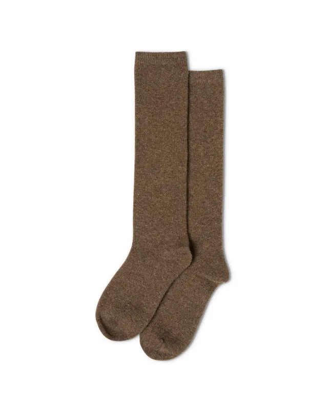 Cashmere Blend Lounge Sock Mud