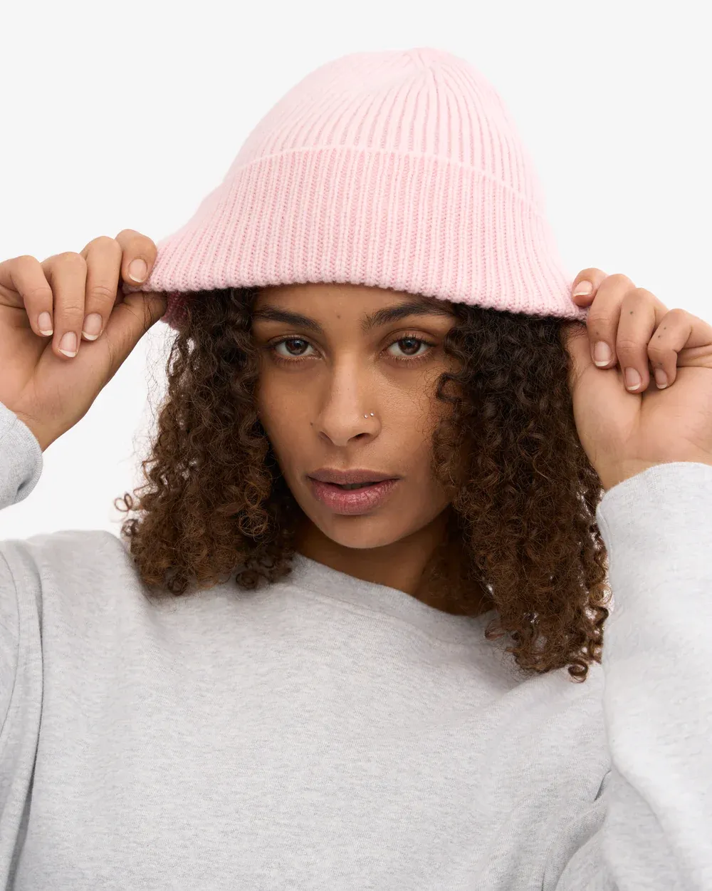 Colorful Standard Merino Wool Beanie Faded Pink