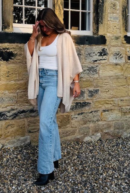 Gwen Cashmere Slouch cardigan Beige