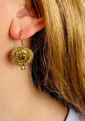 Zephyra Gold Coin Earrings