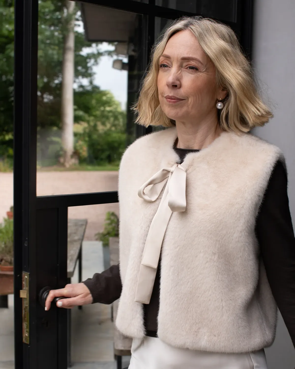 Felicity Faux Fur Gilet Bone Felicity Faux Fur Gilet Bone