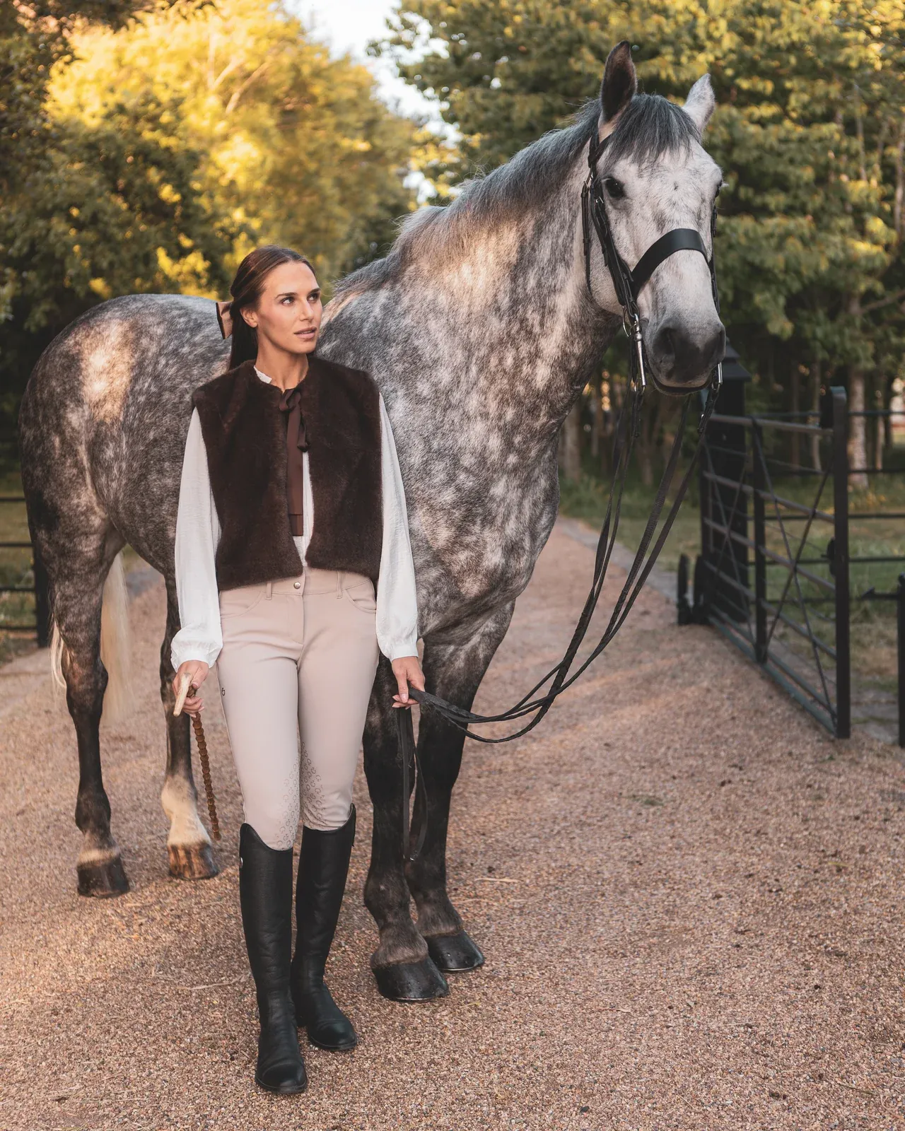 Felicity Faux Fur Gilet Cappucino
