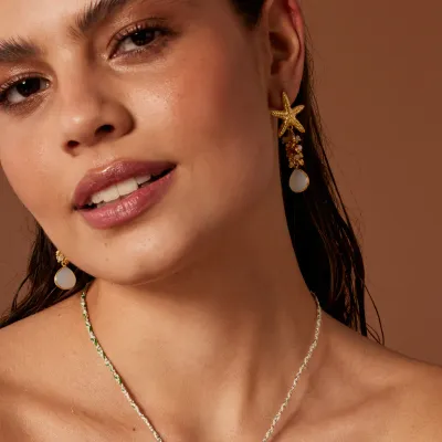 Andrea Earrings White