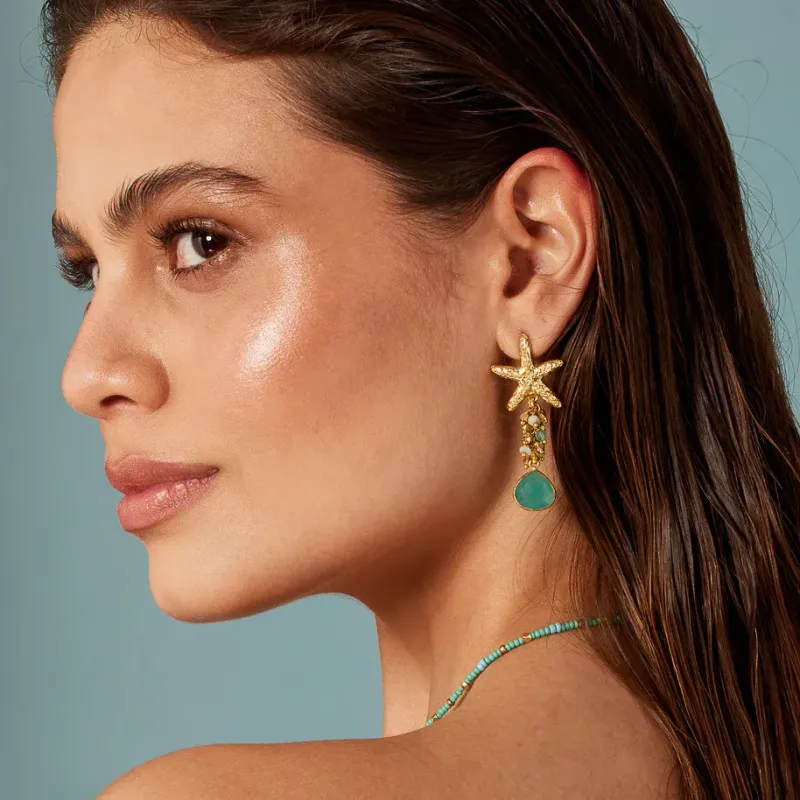 Andrea Earrings Aqua