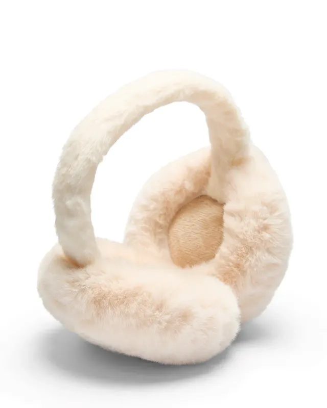 Faux Fur Ear Muff Cream