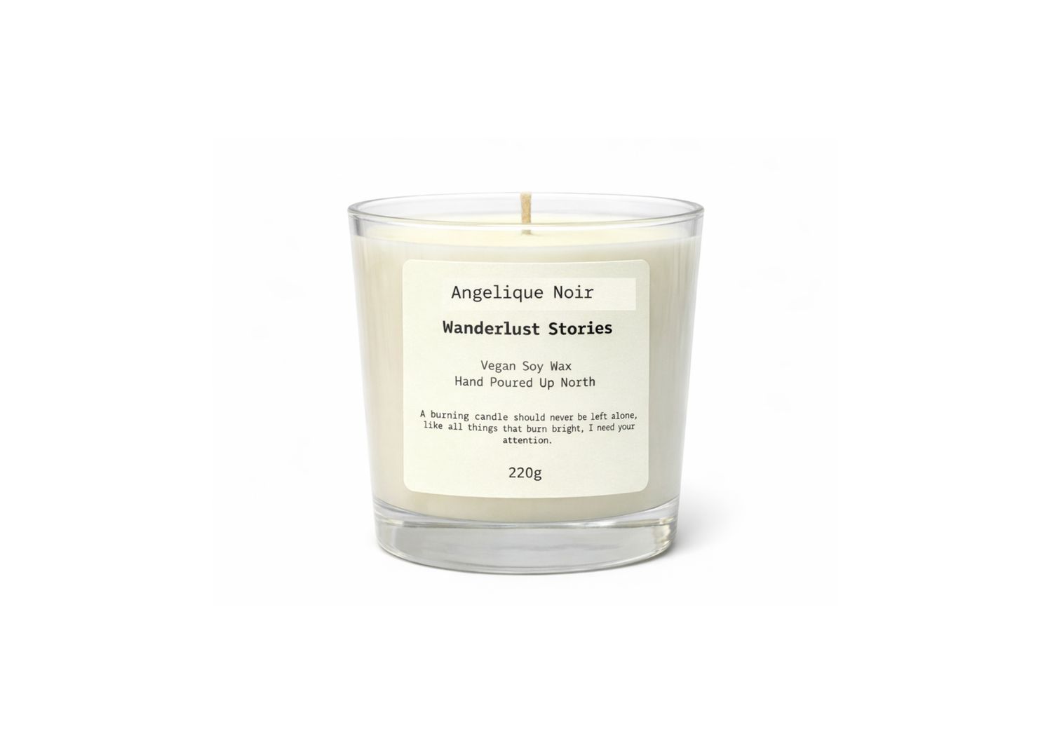 Wanderlust Stories Angelique Noir Medium Candle