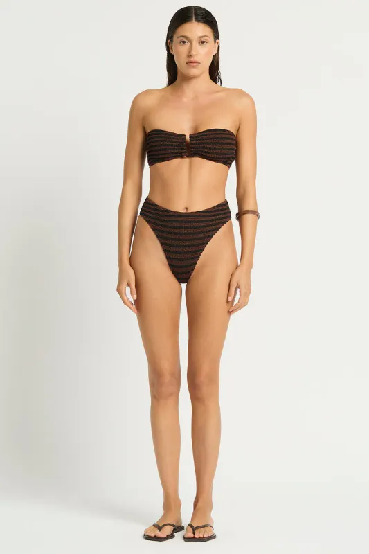 Bond Eye Blake Bandeau Bikini Top Black/Carob