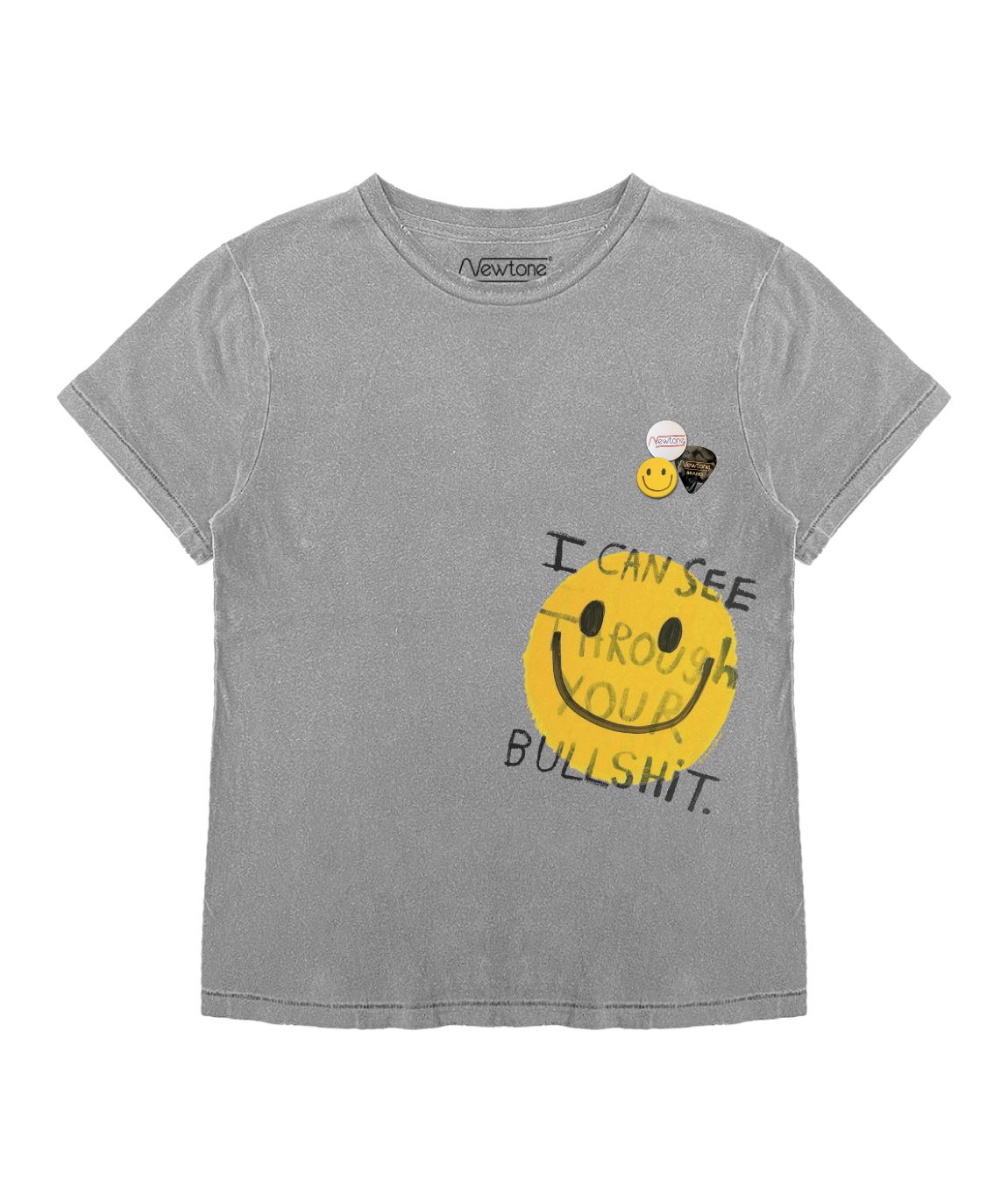 NEWTONE Crop sweatshirt porter Grey