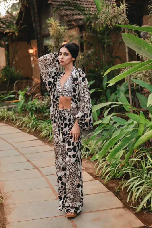 Guilty Beach Leopard Kimono Top