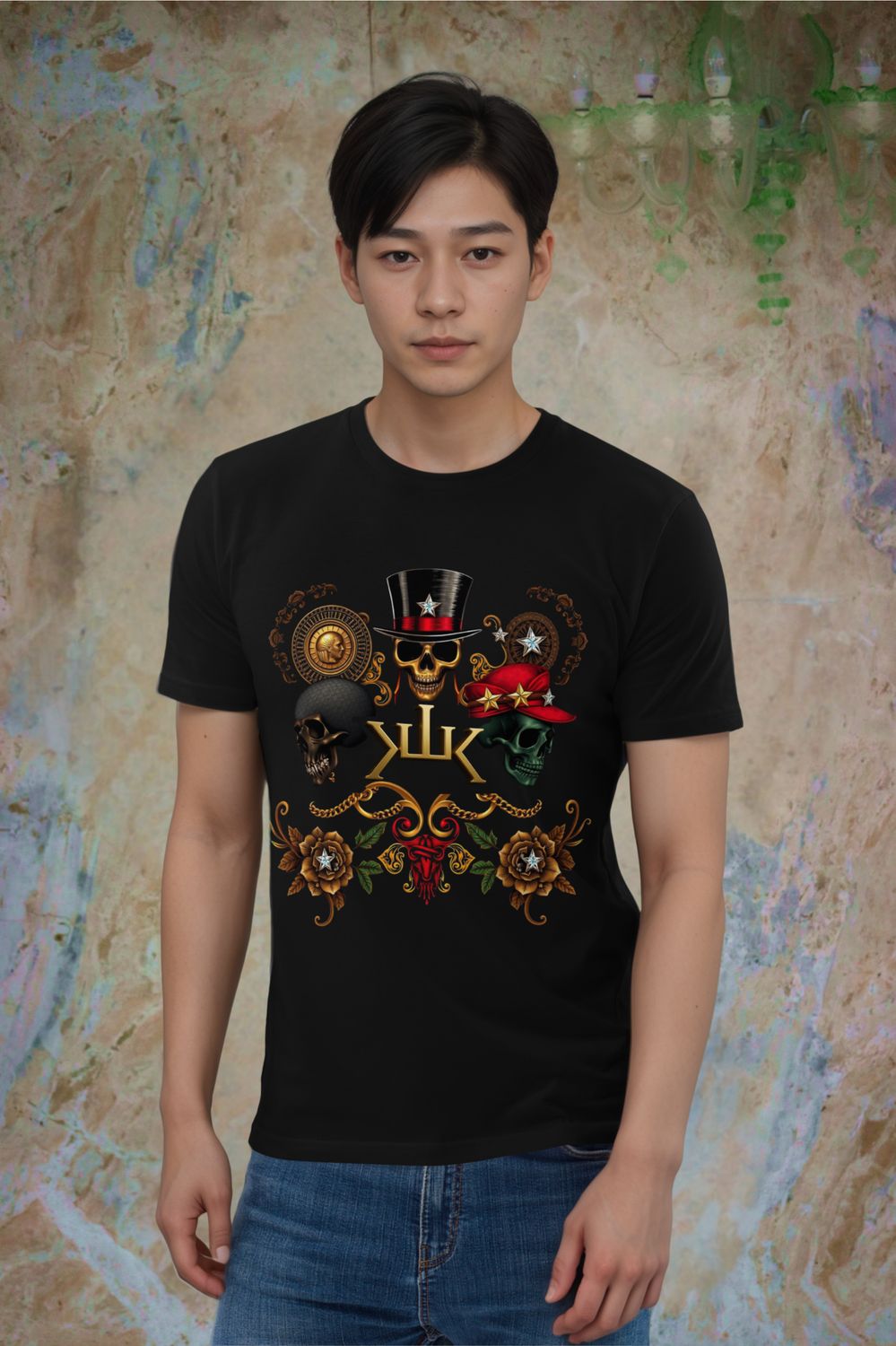 T-shirt Skull Royale Noir Unisex